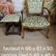 Louis XV style armchair, accompanied by its matching footrest.