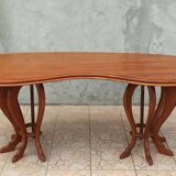 Brutalist table in solid oak