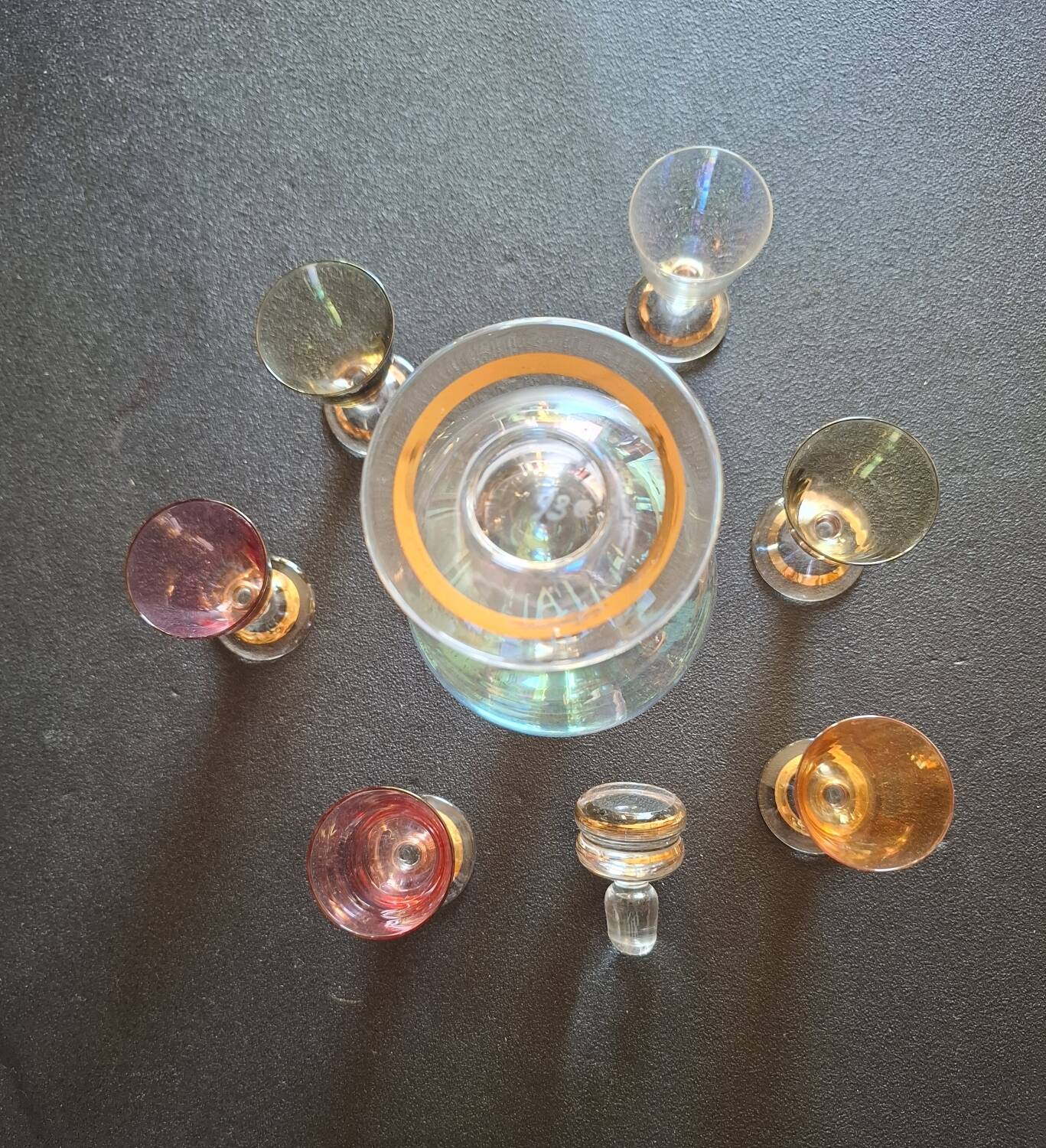 Art Deco liqueur service