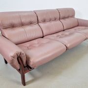 Vintage Teak Leather Sofa from Coja, Netherlands, 1960s