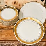 Golden dessert service with fine gold porcelain from Royal ADP