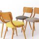 Set of 4 Vintage Bentwood Dining Chairs, 1950s German Mid-Century Beech