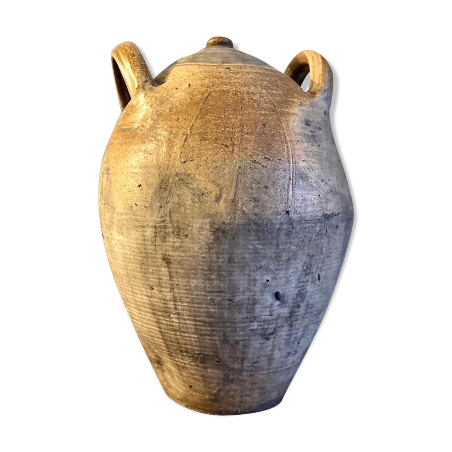 Enamelled ceramic jar