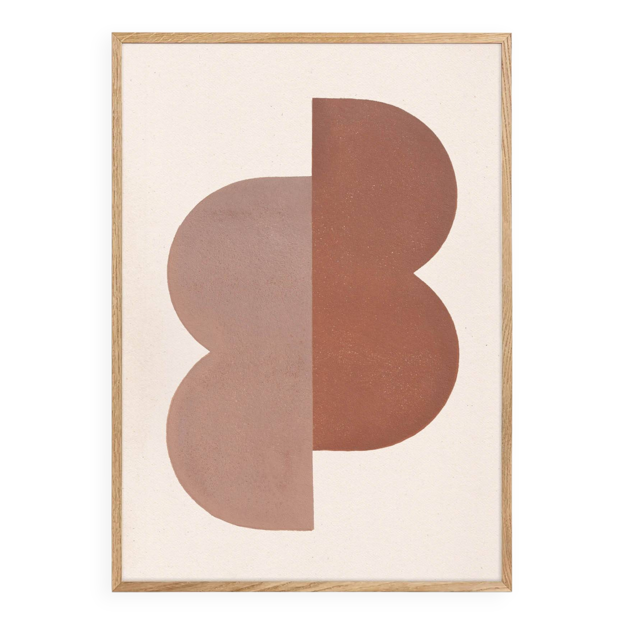 Painting 50x70 "Riad" terracotta signed Eawy