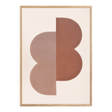 Painting 50x70 "Riad" terracotta signed Eawy