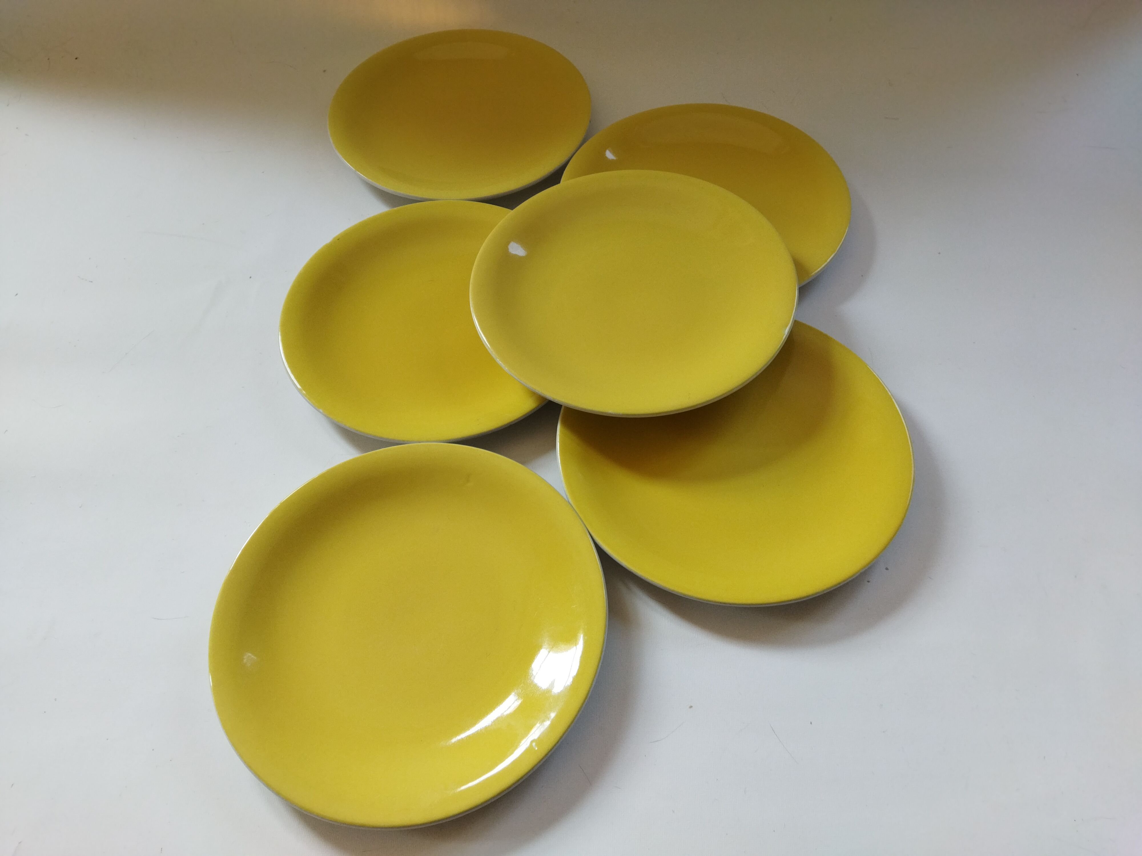 6 Keller & Guérin Lunéville dessert plates "Météor"