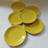 6 Keller & Guérin Lunéville dessert plates "Météor"