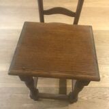 Small children's table (or coffee table) in brown varnished oak.