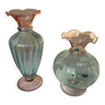 Murano blown glass vases