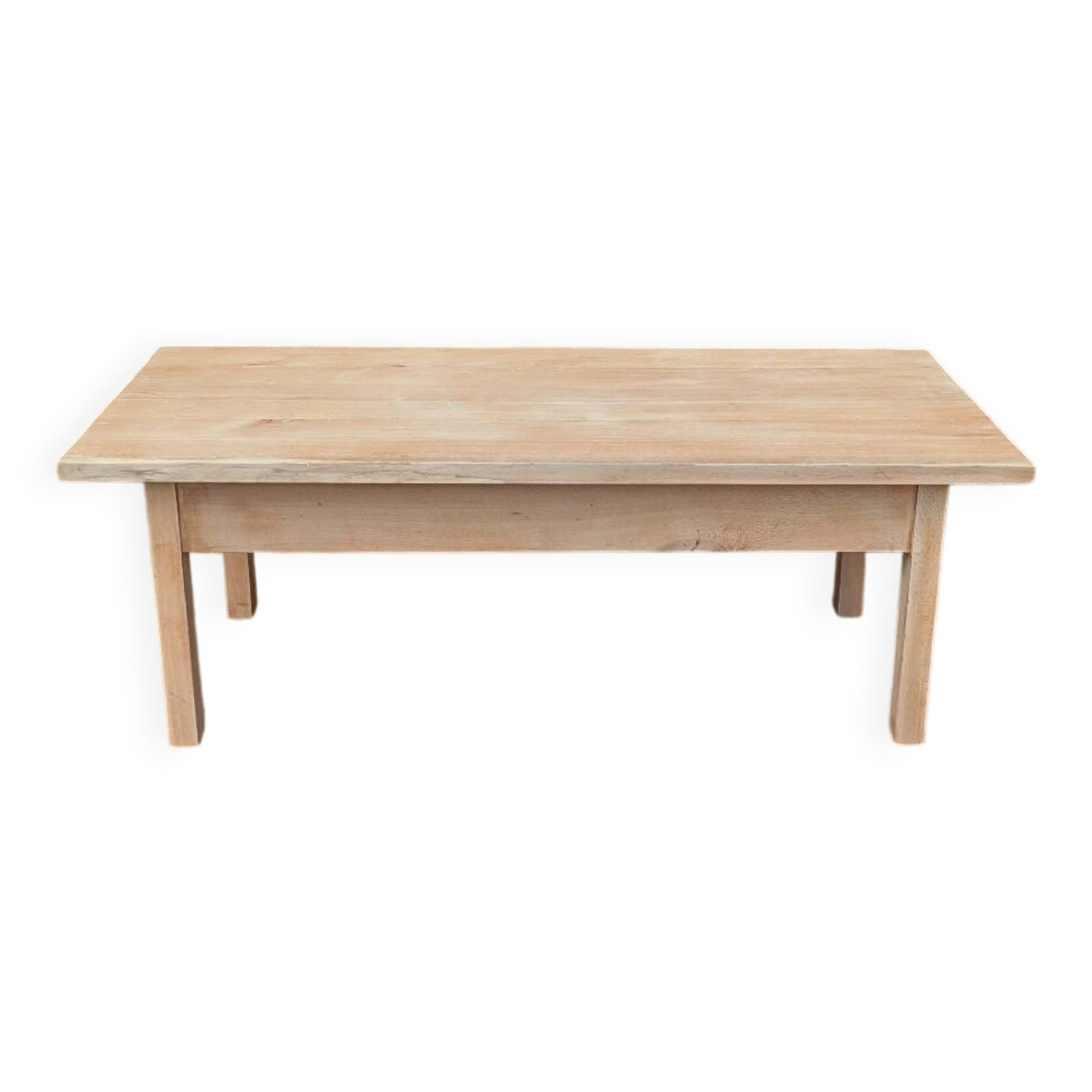 Table basse en hêtre brut