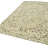 Hand-knotted wool turkish beige rug 183 cm x 295 cm