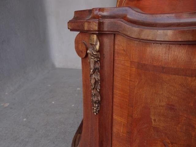 Golden bronze Louis XVI style mahogany bed