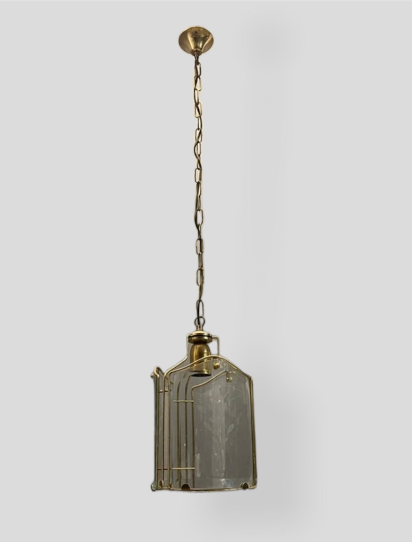 Italian glass brass pendant ceiling lamp