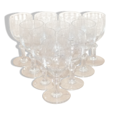 10 antique wine glasses decorated with arabesques - venetian coasts