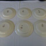 Digoin sarreguemines opaque porcelain dinner plates, pasteur pattern
