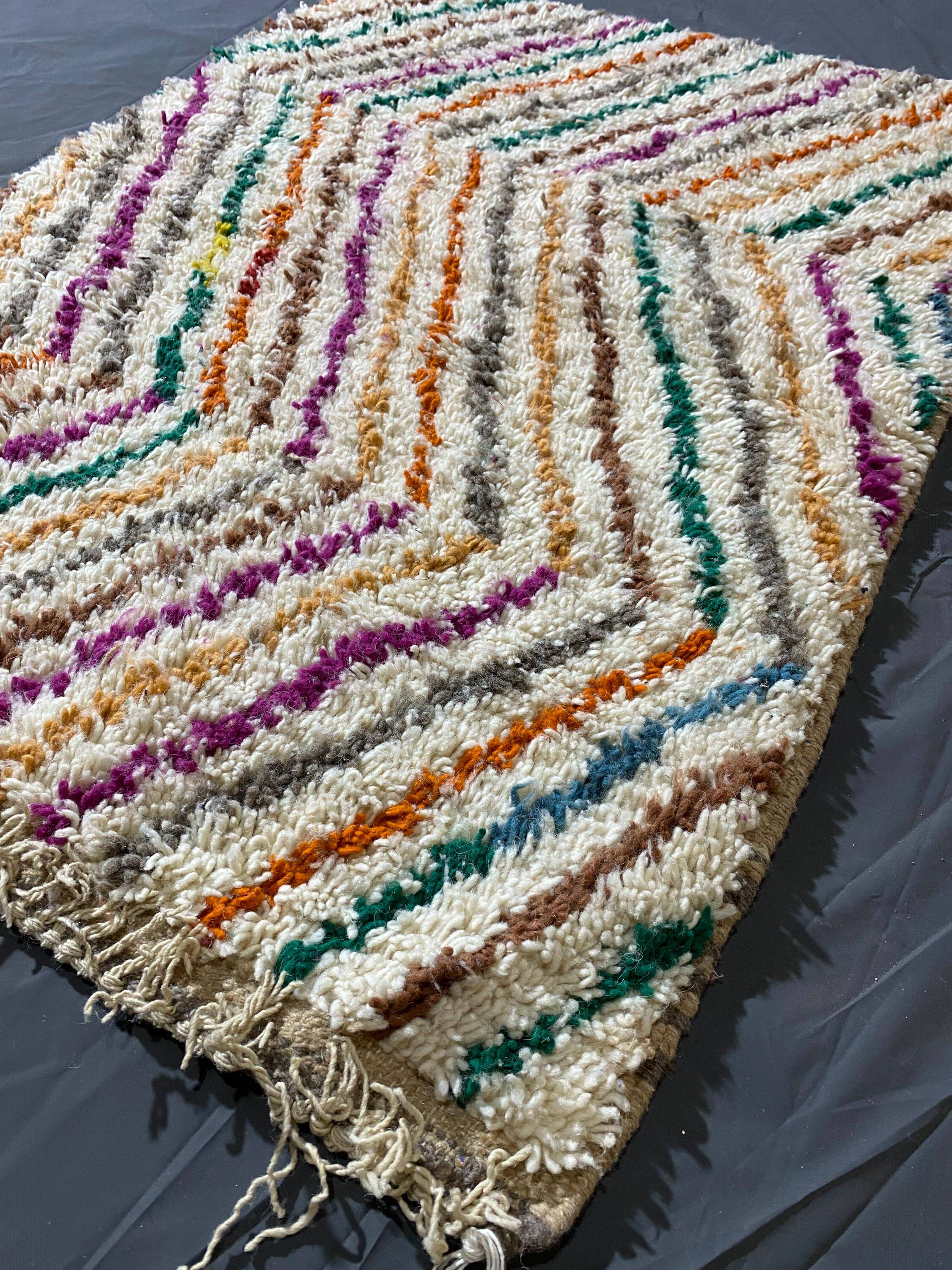 Handmade wool Berber rug 3 x 2 m