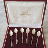 12 sugar spoons Saint Medard silver metal