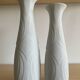 Trio of Op Art vases by KPM Germany in biscuit porcelain