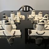 Knife holders (set of 10), Pierrot & Colombine