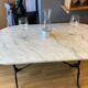 Bistro table on marble