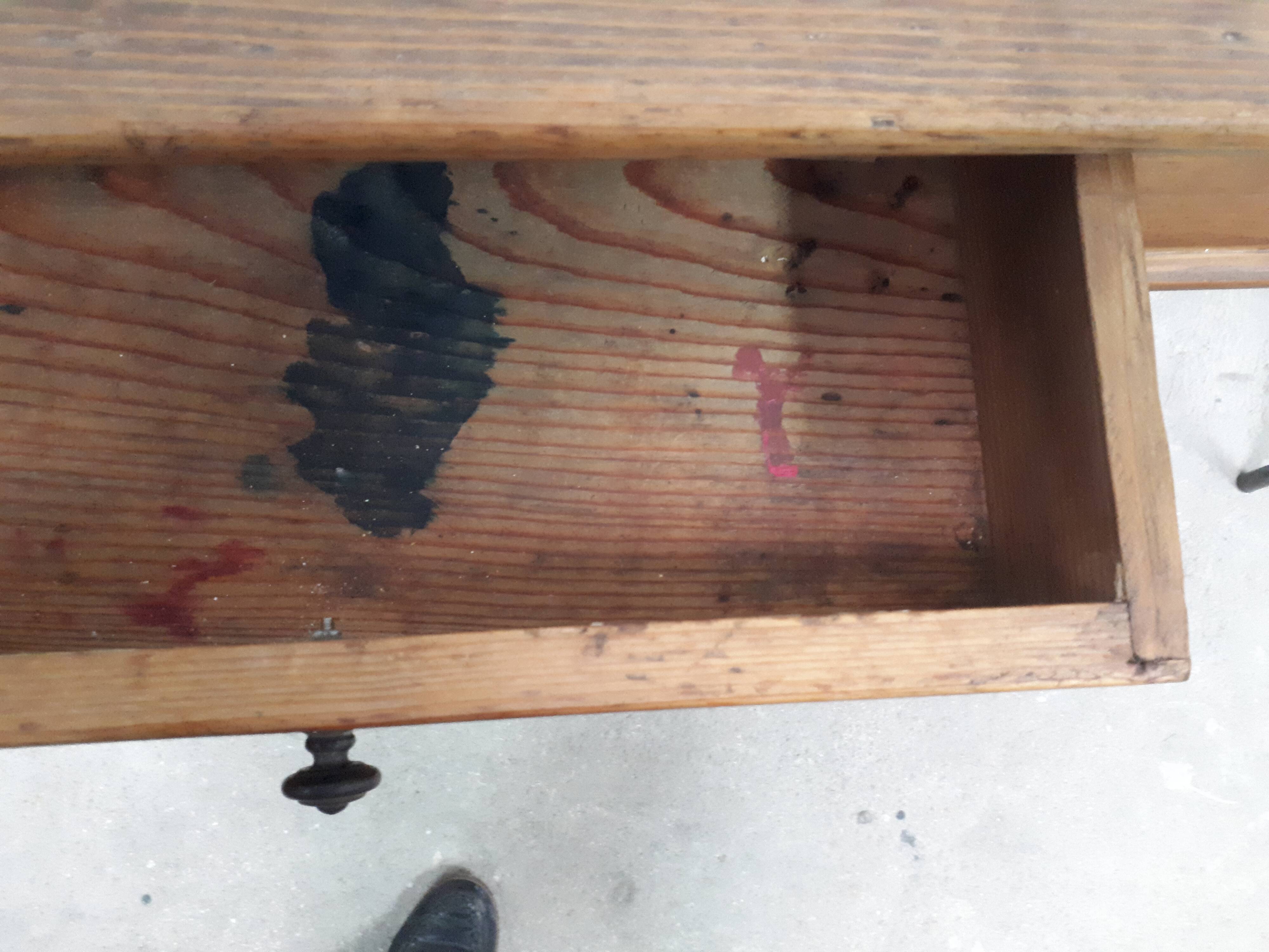 Console bois pieds métal 2 tiroirs
