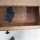 Console bois pieds métal 2 tiroirs