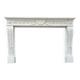 Louis XVI Style Fireplace in Very Finely Carved Carrara Marble
