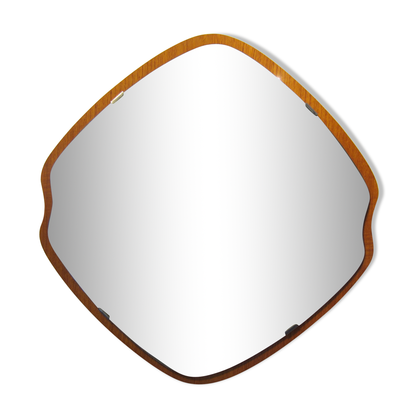 Scandinavian teak mirror 47cm x 45cm
