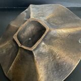Bougeoir brutaliste en bronze