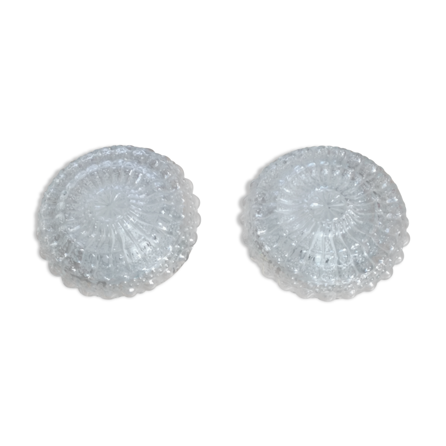 Round glass ceiling lights - $25