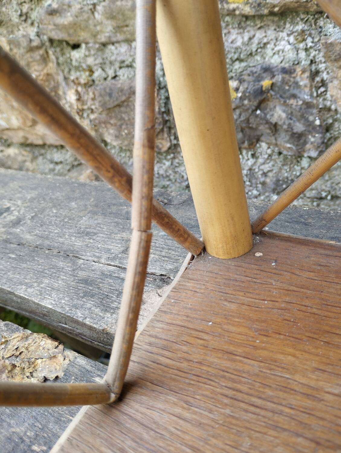 Vintage rattan shelf