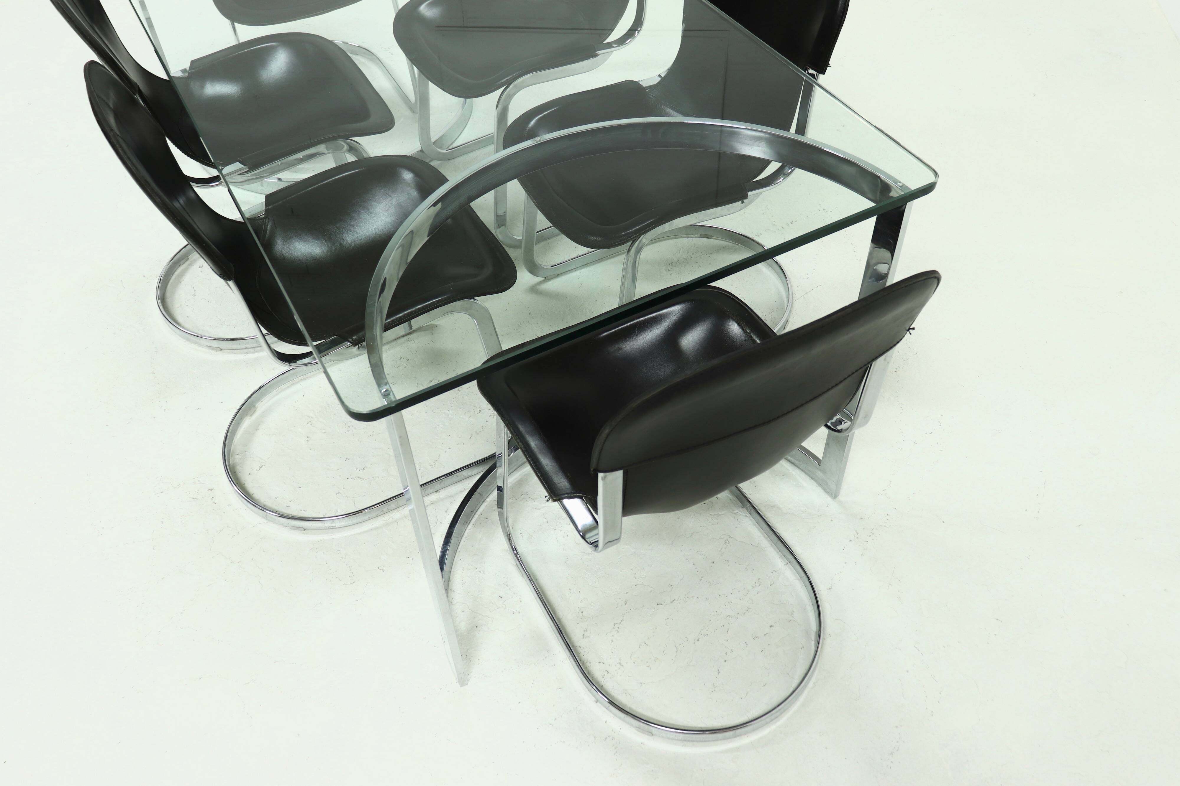 Italian Modern Dining Set by Cidue 1970s