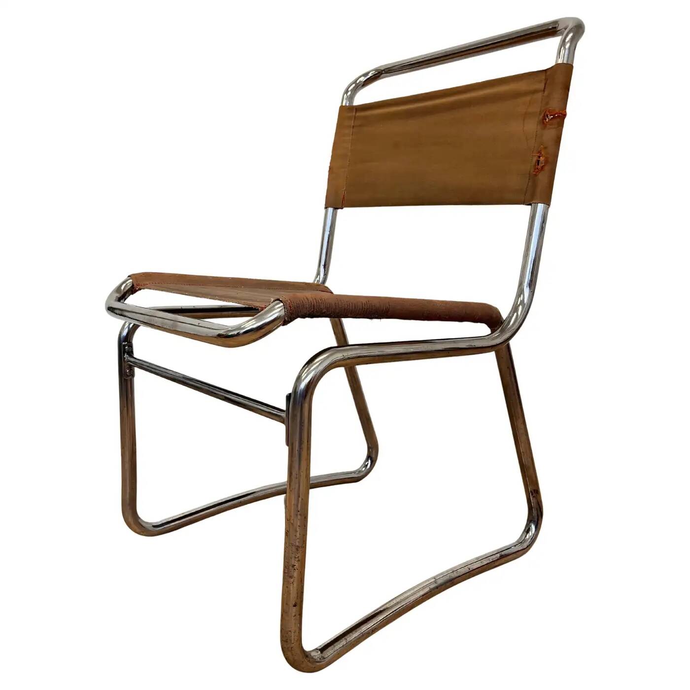 Karel Ort chrome Bauhaus chair by Hynek Gottwald - 1930 (Eisengarn)