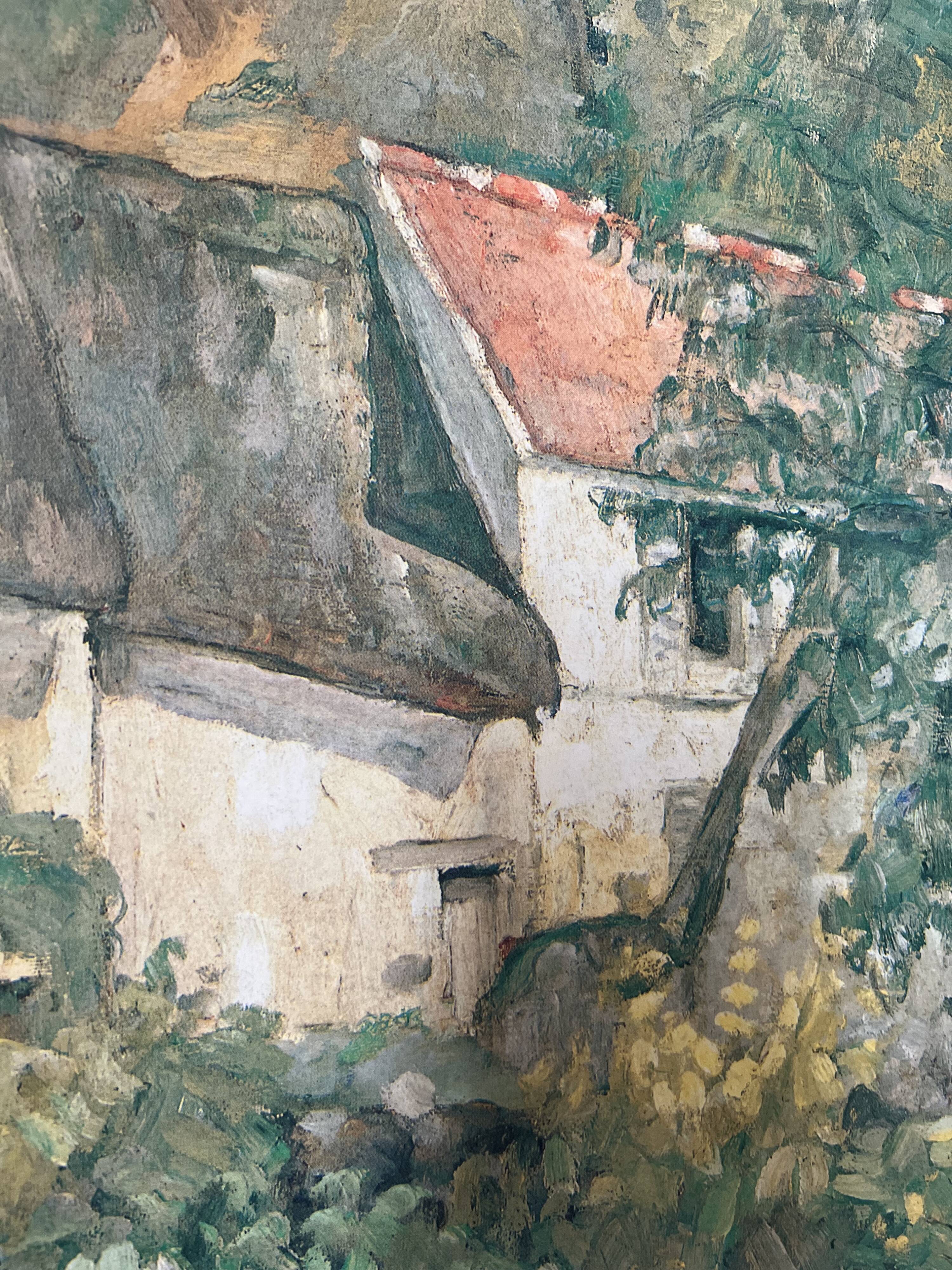 Museum poster reproduction of classical painting The House of Father Lacroix in Auvers by Cézanne