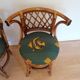 Salon de jardin en rotin console et deux fauteuils