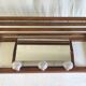 Solid wood and chrome metal coat rack - mid 20th century.