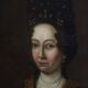 Ancien tableau portrait de noble dame école européenne