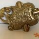 Ashtray bowl gargoyle glass blowers brass