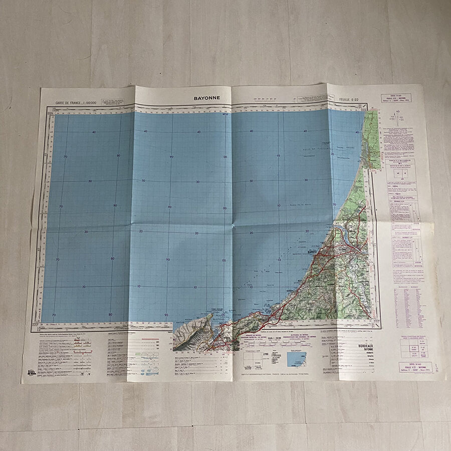 Map of Bayonne - Biarritz - Saint Jean de Luz 1973