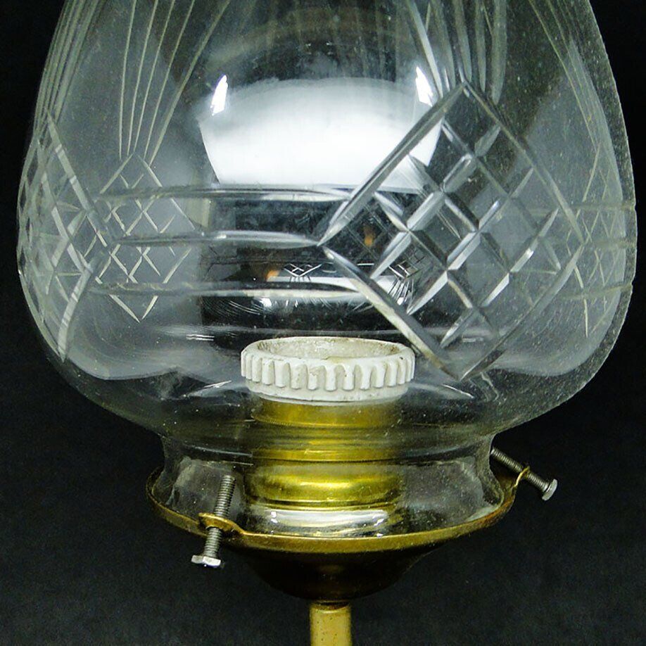 Brass and glass pendant lamp, 1890s