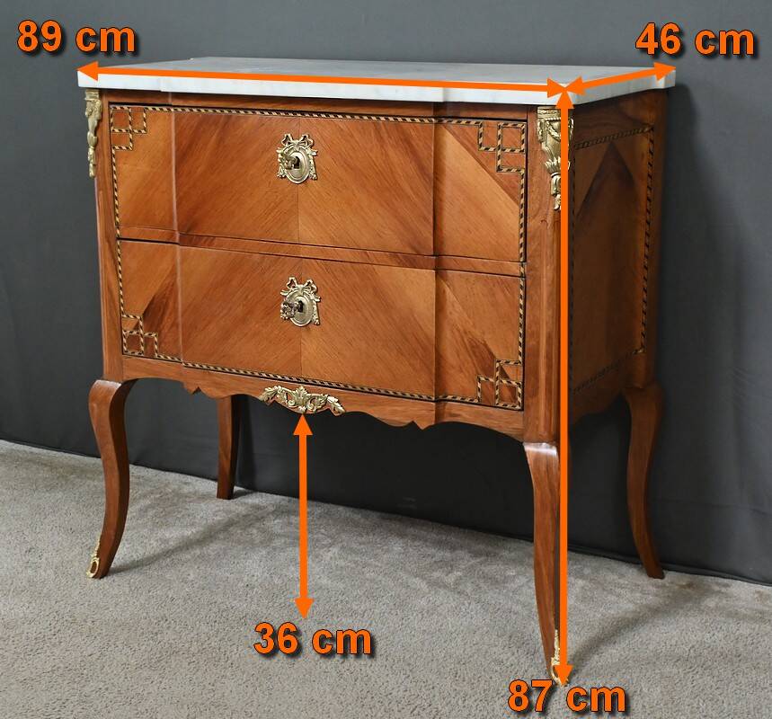 Petite Commode en Acajou, style Transition Louis XV / Louis XVI – Début XXe