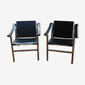 Pair of Le Corbusier LC1 armchairs