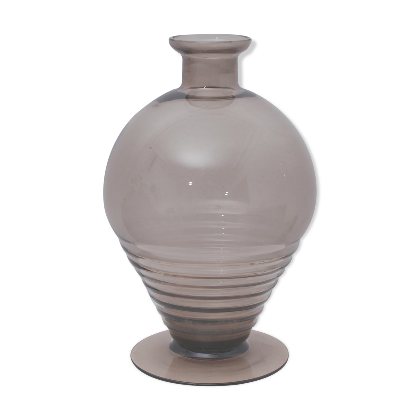 Smoked glass vase