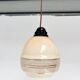 Set of 2 beige with gold colored ceiling lamps, 1960s