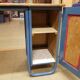 Vintage children's desk with tubular structure and wood tray - 50s