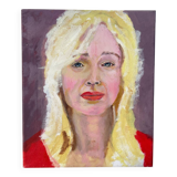 Painting of a blonde woman / oil on canvas