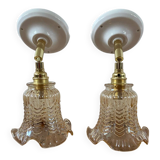 Pair of wall sconces with vintage tulips