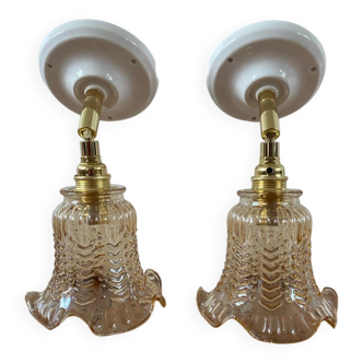 Pair of wall sconces with vintage tulips