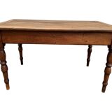 Walnut Farmhouse Table with 2 Drawers. 19's