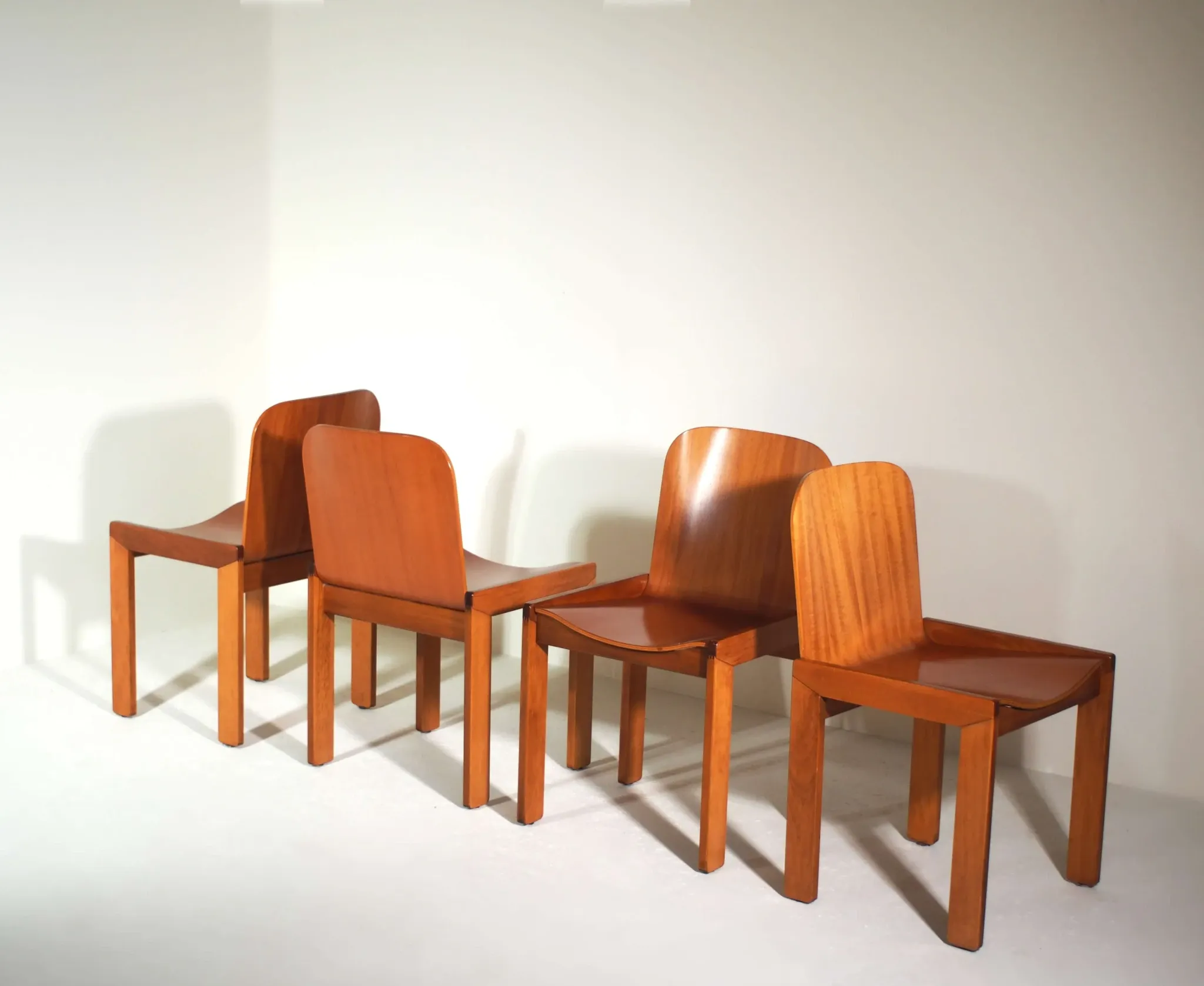Dining Chairs Attributed to Afra and Tobia Scarpa for Molteni, Set of 4
